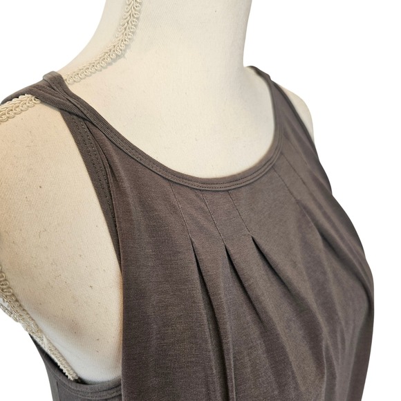 Garnet Hill Sleeveless Dress Gray‎ Midi Size Small Comfy Chic Capsule Wardrobe - Picture 4 of 9